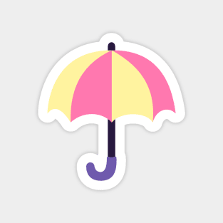 Pink and yellow umbrellas Sticker